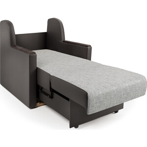 Кресло-кровать Шарм-Дизайн Аккорд Д экокожа шоколад и серый шенилл
