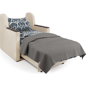 Кресло-кровать Шарм-Дизайн Аккорд Д экокожа беж и узоры