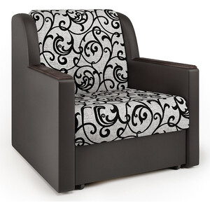 Кресло-кровать Шарм-Дизайн Аккорд Д экокожа шоколад и узоры диван аккордеон шарм дизайн аккорд д 120 рогожка бежевый
