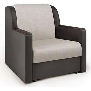 Кресло-кровать Шарм-Дизайн Аккорд Д экокожа шоколад и шенилл беж кресло кровать шарм дизайн аккорд м экокожа шоколад и узоры