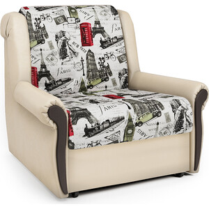 Кресло-кровать Шарм-Дизайн Аккорд М велюр Париж и экокожа беж mebel ars кресло кровать санта велюр нв 178 17