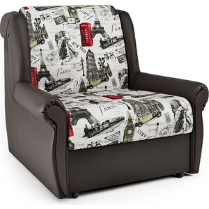 Кресло-кровать Шарм-Дизайн Аккорд М велюр Париж и экокожа шоколад mebel ars кресло кровать санта велюр нв 178 17