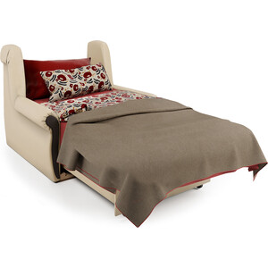 Кресло-кровать Шарм-Дизайн Аккорд М корфу коричневый и экокожа беж