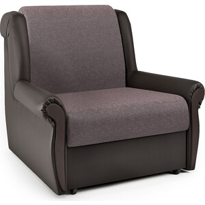 Кресло-кровать Шарм-Дизайн Аккорд М рогожка латте и экокожа шоколад кресло шарм дизайн евро лайт рогожка латте