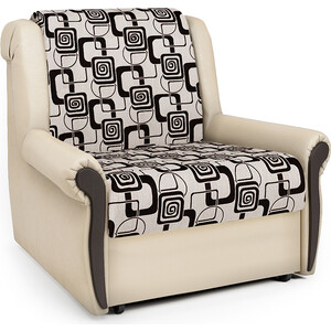 Кресло-кровать Шарм-Дизайн Аккорд М экокожа беж и ромб диван аккордеон шарм дизайн аккорд д 120 рогожка бежевый