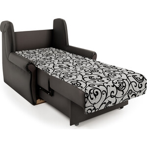 Кресло-кровать Шарм-Дизайн Аккорд М экокожа шоколад и узоры