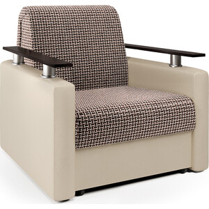 Кресло-кровать Шарм-Дизайн Шарм корфу коричневый и экокожа беж кресло кровать шарм дизайн шарм экокожа беж и ромб