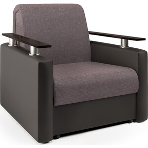 Кресло-кровать Шарм-Дизайн Шарм рогожка латте и экокожа шоколад пуф шарм дизайн пикник латте