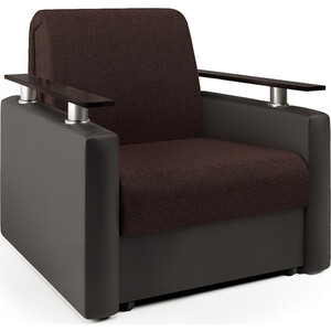 Кресло-кровать Шарм-Дизайн Шарм рогожка шоколад и экокожа шоколад кресло шарм дизайн евро бежевая экокожа
