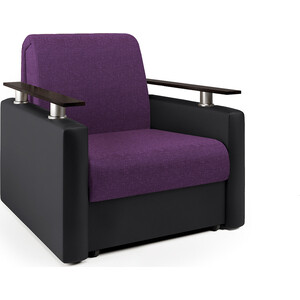 Кресло-кровать Шарм-Дизайн Шарм фиолетовая рогожка и черная экокожа кресло кровать шарм дизайн бруно 2 рогожка фиолетовый кровать