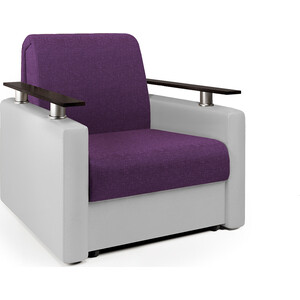 Кресло-кровать Шарм-Дизайн Шарм фиолетовая рогожка и экокожа белая кресло мешок dreambag белая экокожа xl 125x85