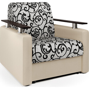 Кресло-кровать Шарм-Дизайн Шарм экокожа беж и узоры софа шарм дизайн трио экокожа