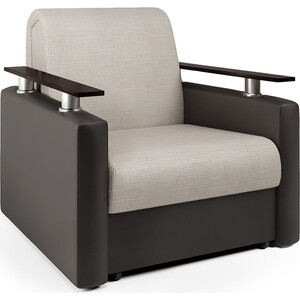 Кресло-кровать Шарм-Дизайн Шарм экокожа шоколад и шенилл беж софа шарм дизайн трио экокожа