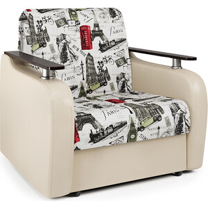 Кресло-кровать Шарм-Дизайн Гранд Д велюр Париж и экокожа беж кресло кровать шарм дизайн гранд д экокожа черная и узоры