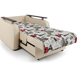 Кресло-кровать Шарм-Дизайн Гранд Д велюр Париж и экокожа беж