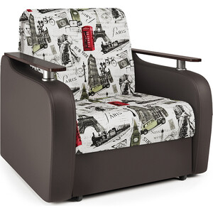 Кресло-кровать Шарм-Дизайн Гранд Д велюр Париж и экокожа шоколад mebel ars кресло кровать санта велюр нв 178 17