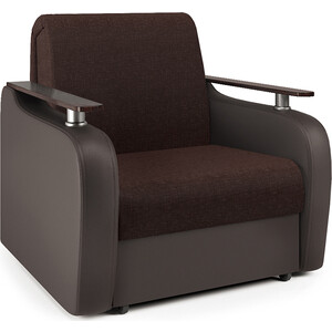 Кресло-кровать Шарм-Дизайн Гранд Д рогожка шоколад и экокожа шоколад кресло кровать mebel ars гранд велюр молочный шоколад нв 178 13