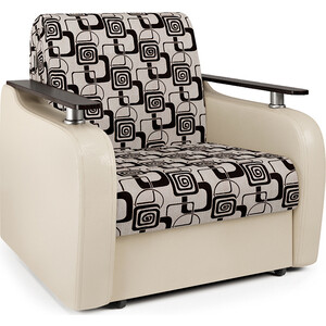 Кресло-кровать Шарм-Дизайн Гранд Д экокожа беж и ромб