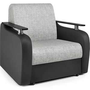 Кресло-кровать Шарм-Дизайн Гранд Д экокожа черная и серый шенилл стол рабочий гранд кволити 6 0616 микки дуб ривьера серый ml876880575