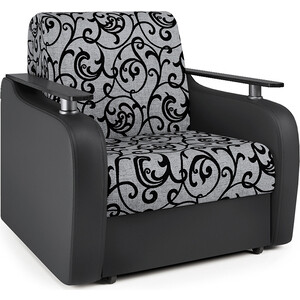 Кресло-кровать Шарм-Дизайн Гранд Д экокожа черная и узоры шкаф 4 х дверный с двумя ящиками гранд кволити 4 75906 афина кашемир серый опора и ручка массив бука ml876879561