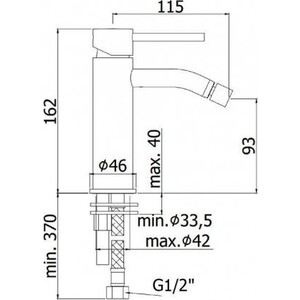 Смеситель для биде Paffoni Light steel looking (8020913516063)