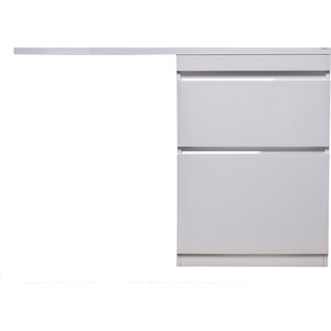 Мебель для ванной Style line Даймонд Люкс 58 (120R) правая, под стиральную машину, белая