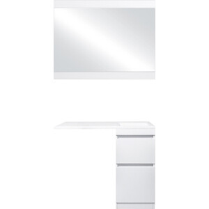 Мебель для ванной Style line Даллас Люкс 38 (100R) напольная, под стиральную машину, белая зеркало style line даллас люкс 120 венге сс 00000416