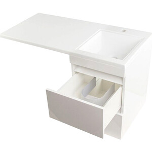 Мебель для ванной Style line Даллас Люкс 38 (100R) подвесная, под стиральную машину, белая