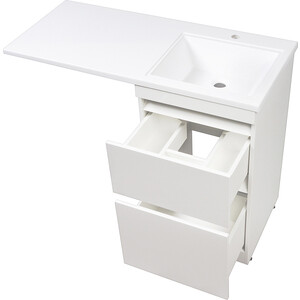 Мебель для ванной Style line Даллас Люкс 48 (110R) напольная, под стиральную машину, усиленный кронштейн, белая