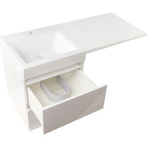 Мебель для ванной Style line Даллас Люкс 48 (110L) подвесная, под стиральную машину, усиленный кронштейн, белая