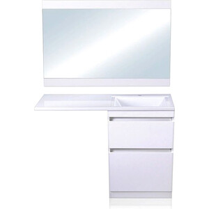 Мебель для ванной Style line Даллас Люкс 58 (120R) напольная, под стиральную машину, белая опора для раковины напольная март ferro 60 см белый