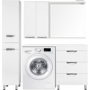 Мебель для ванной Style line Жасмин 60 (120R) напольная, под стиральную машину, белая