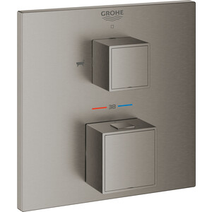 Термостат для ванны Grohe Grohtherm Cube накладная панель, для 35600, темный графит (24155AL0)