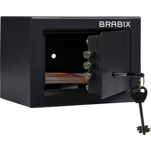 Сейф мебельный Brabix SF0140KL ключевой замок черный (291140)