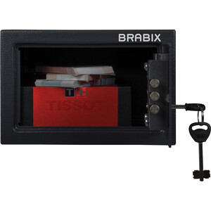 Сейф мебельный Brabix SF0170KL ключевой замок черный (291142)