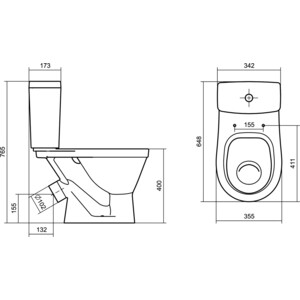 Унитаз-компакт Santek Уно с сиденьем микролифт (1WH501613)