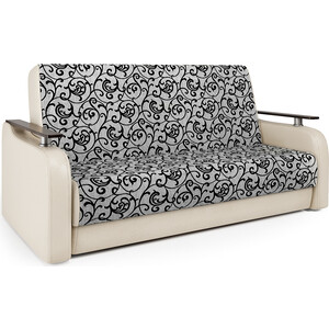 Диван книжка Шарм-Дизайн Грант Д 120 экокожа беж и шенилл узоры диван кровать шарм дизайн дуэт экокожа и узоры