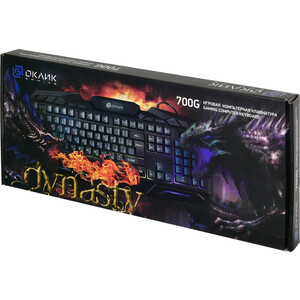 Клавиатура Oklick 700G Dynasty LED USB черный