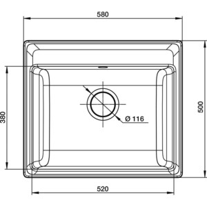 Кухонная мойка GranFest Vertex GF-V-580 графит