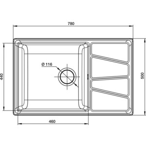 Кухонная мойка GranFest Vertex GF-V-780L черная