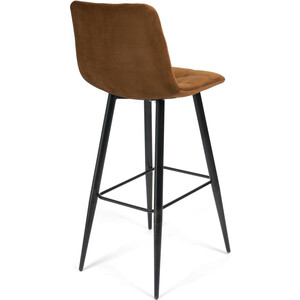 Барный стул TetChair Chilly (mod.7095) ткань/металл коричневый barkhat 11/черный