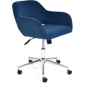 Кресло TetChair Modena флок синий 32 компьютерное кресло tetchair кресло сн888 lt 22 флок синий 32