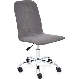 Кресло TetChair Rio флок/кож/зам серый/металлик 29/36 компьютерное кресло tetchair кресло york флок серый 29