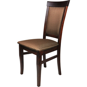 Стул Мебель-24 Гольф-15 орех, обивка ткань ромб коричневый кресло tetchair inter кожзам ткань коричневый бронзовый 36 6 зм7 147 21