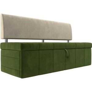 Кухонный прямой диван АртМебель Стоун микровельвет зеленый/бежевый кресло мешок dreambag зеленый микровельвет xl 125x85