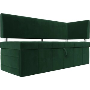Кухонный угловой диван АртМебель Стоун велюр зеленый правый угол стоун dvd box