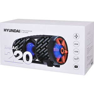 Минисистема Hyundai H-MAC220 (стерео, 45Вт, Bluetooth, FM, 6 ч) черный