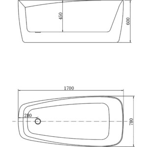 Акриловая ванна Aquanet Trend 170х80 белая матовая Matt Finish (260052)