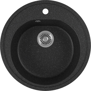 Кухонная мойка GreenStone GRS-08-308 черная комплект унитаза point меркурий с инсталляцией клавишей меркурий черная матовая сиденье микролифт белый pn48007bm