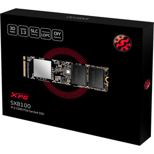 SSD накопитель A-DATA 256GB XPG SX8100, M.2 2280, PCI-E 3x4, [R/W - 3500/1200 MB/s] 3D-NAND TLC